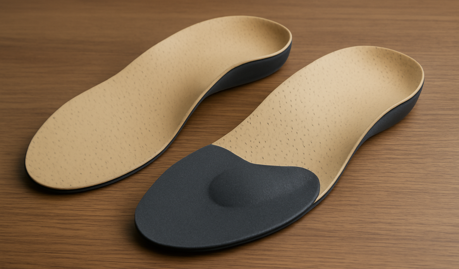 paire de semelles orthopediques sur table