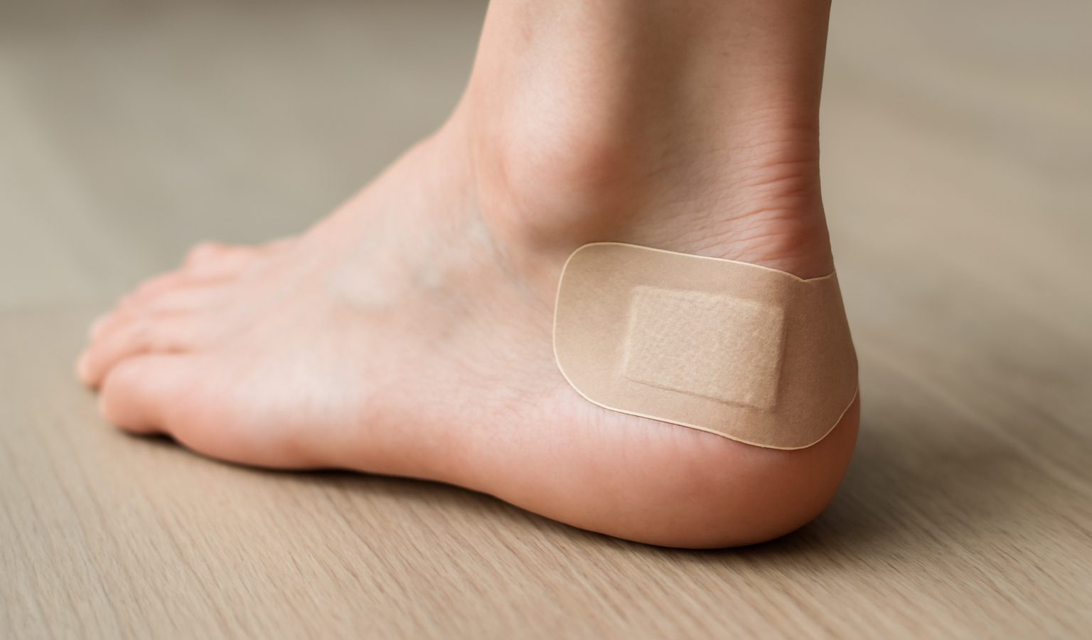 pied avec pansement sur talon