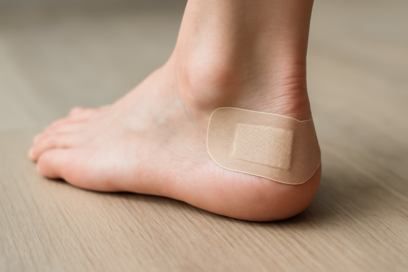 pied avec pansement sur talon