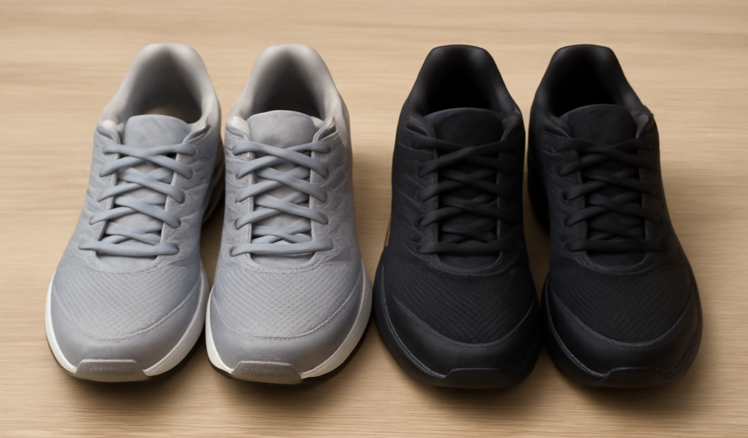 deux paires de chaussures de sport côte à côte