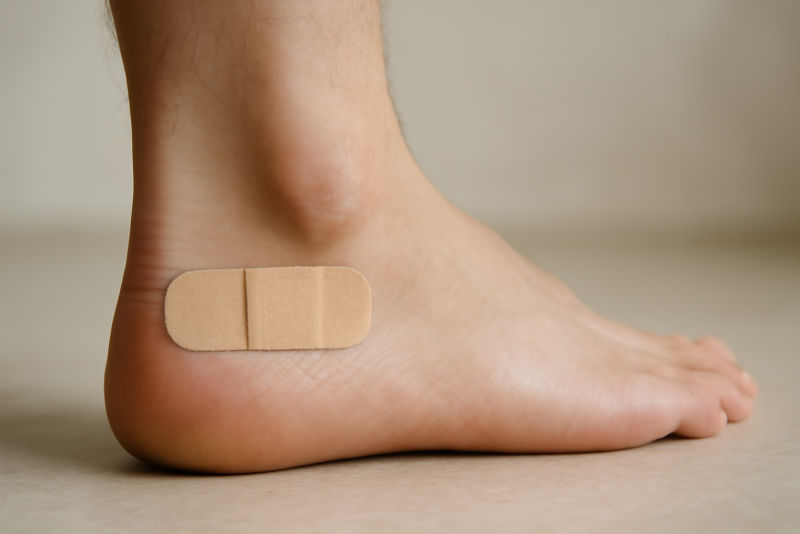 pied avec pansement sur talon