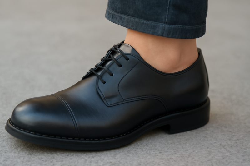 pied large dans une chaussure ajustee