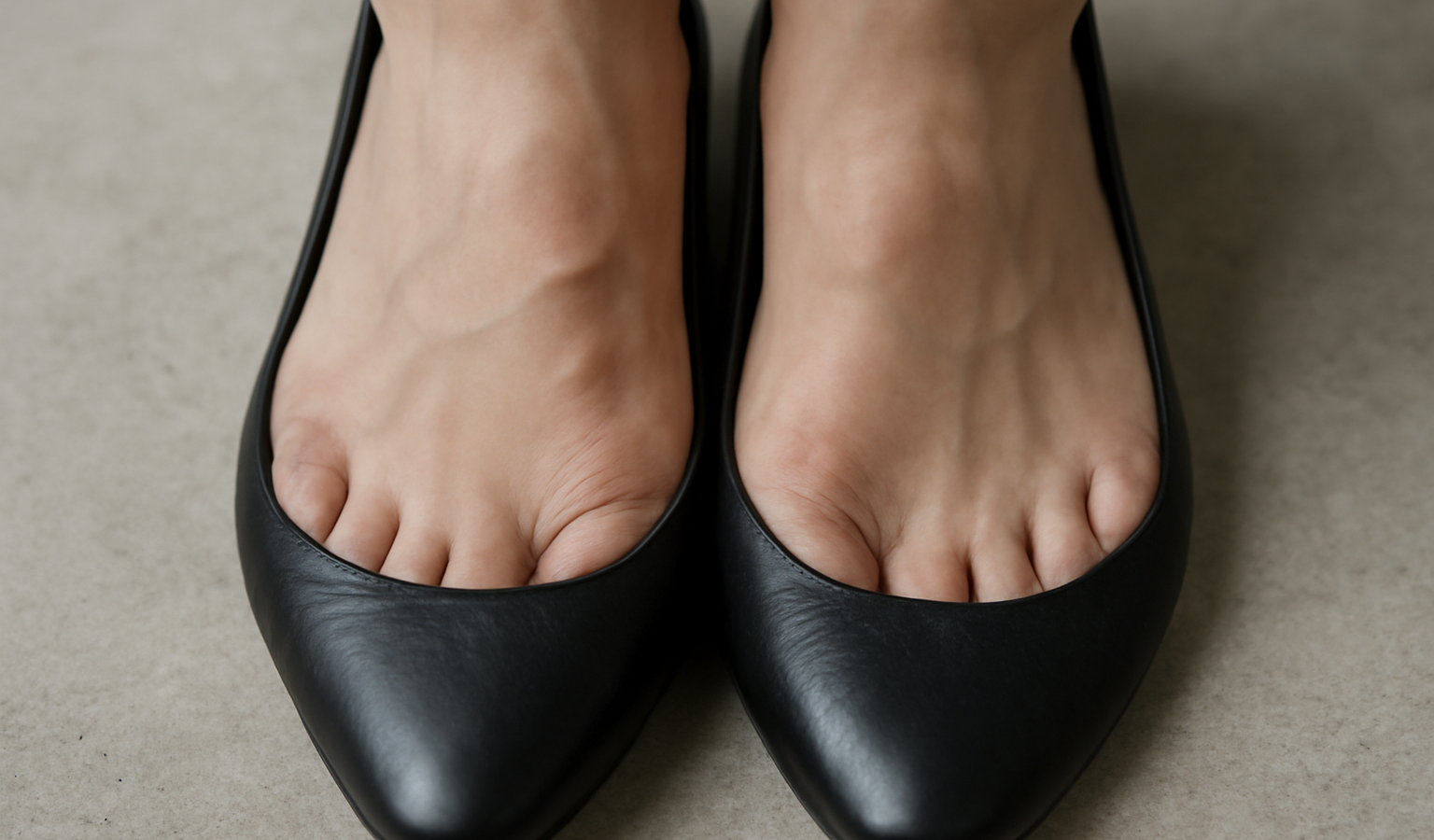 pieds avec orteils serres dans chaussure etroite