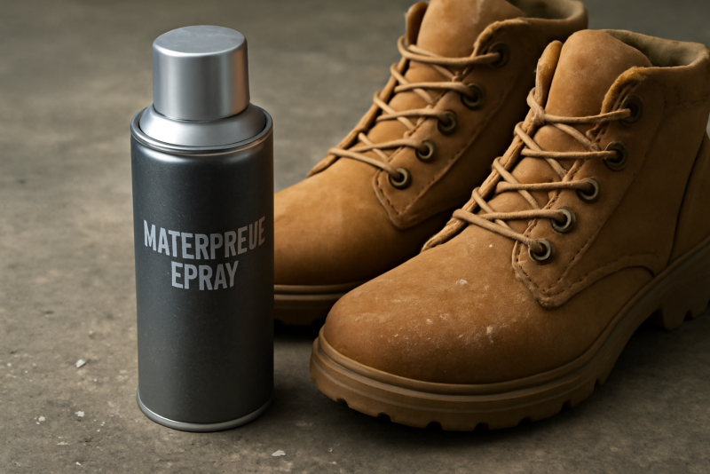 spray impermeabilisant pose pres de chaussures