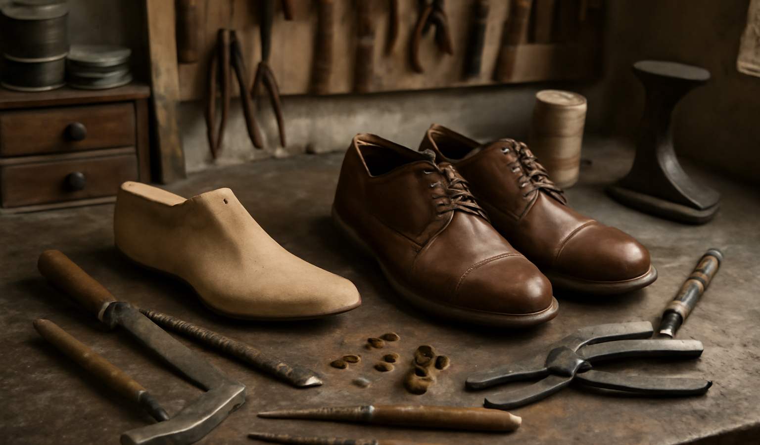 atelier artisanal outils ressemelage et pièces