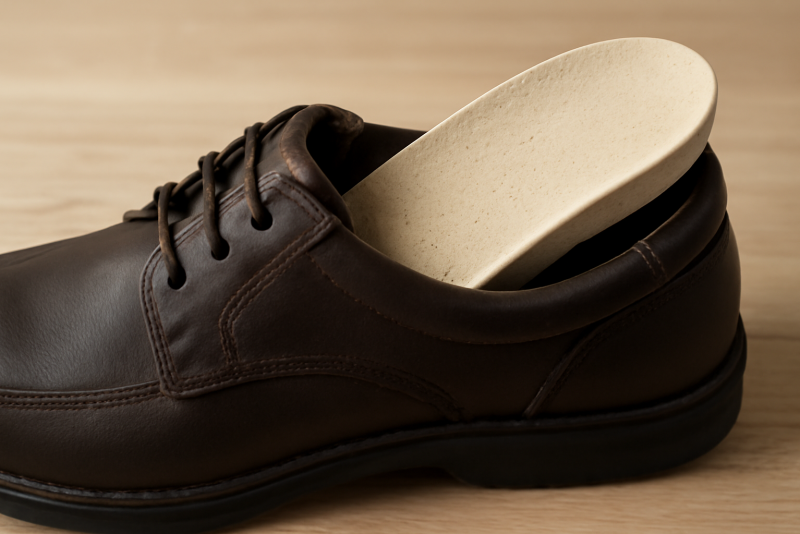 semelle orthopedique inseree dans chaussure
