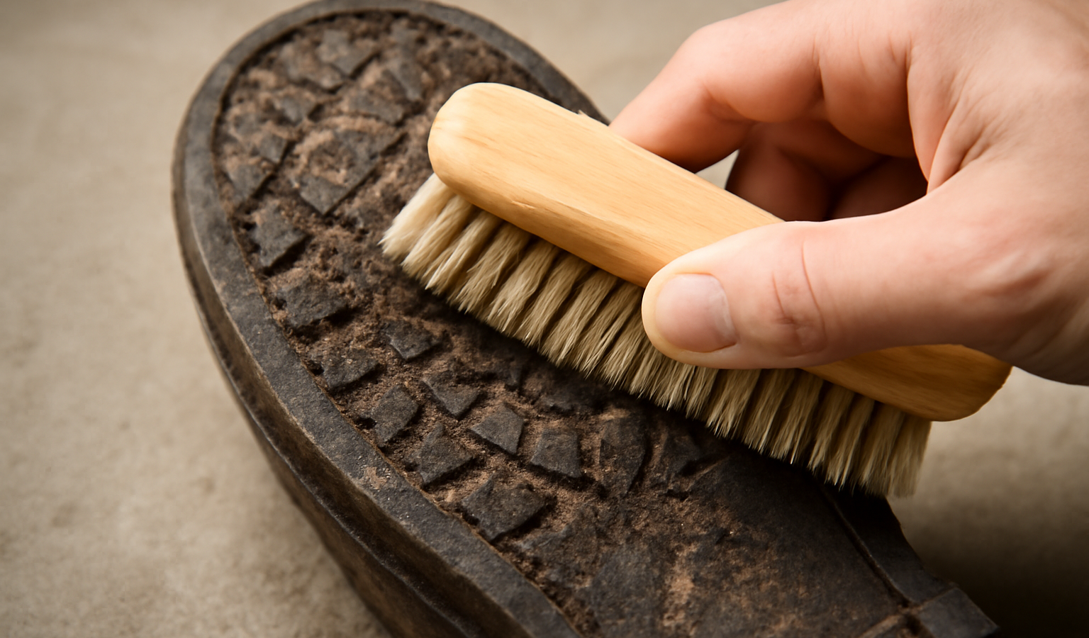 brosse frottant semelle en caoutchouc sale