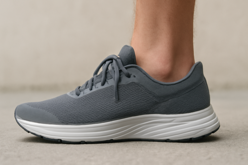 profil de pied posé sur semelle profilée
