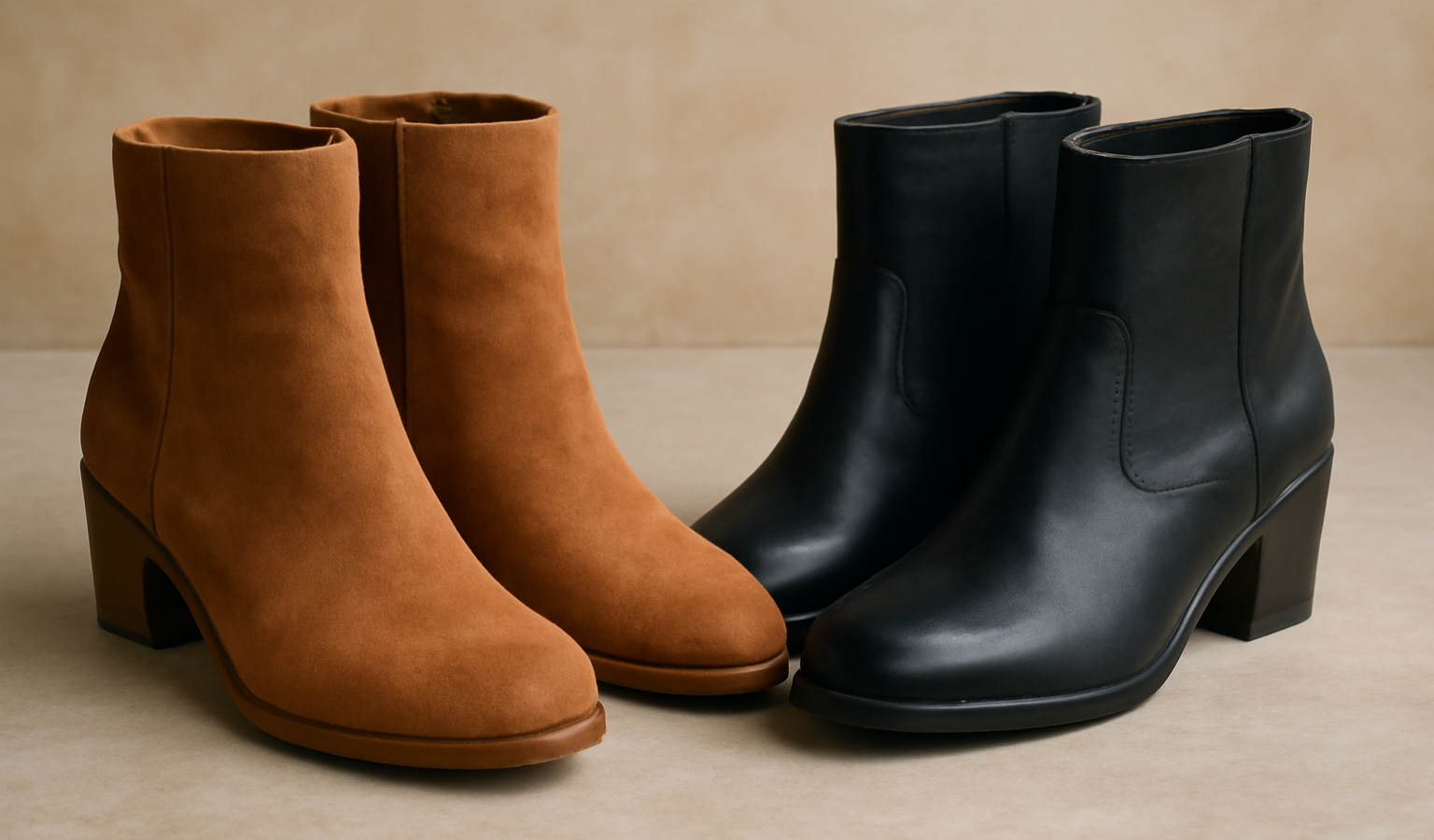 deux paires de bottines côte à côte