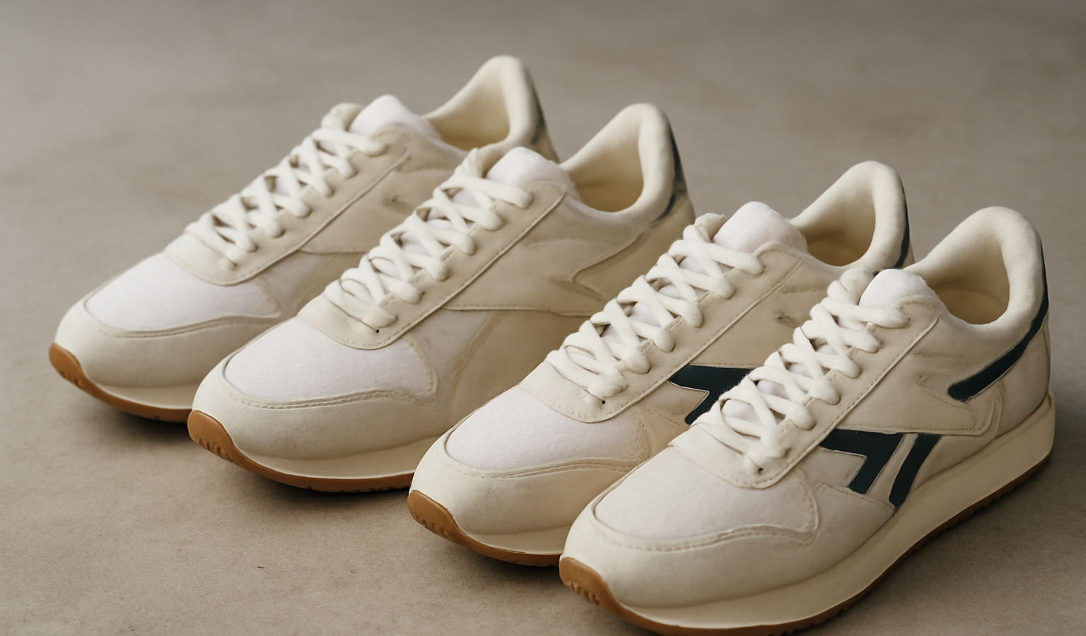 deux paires sneakers style rétro côte
