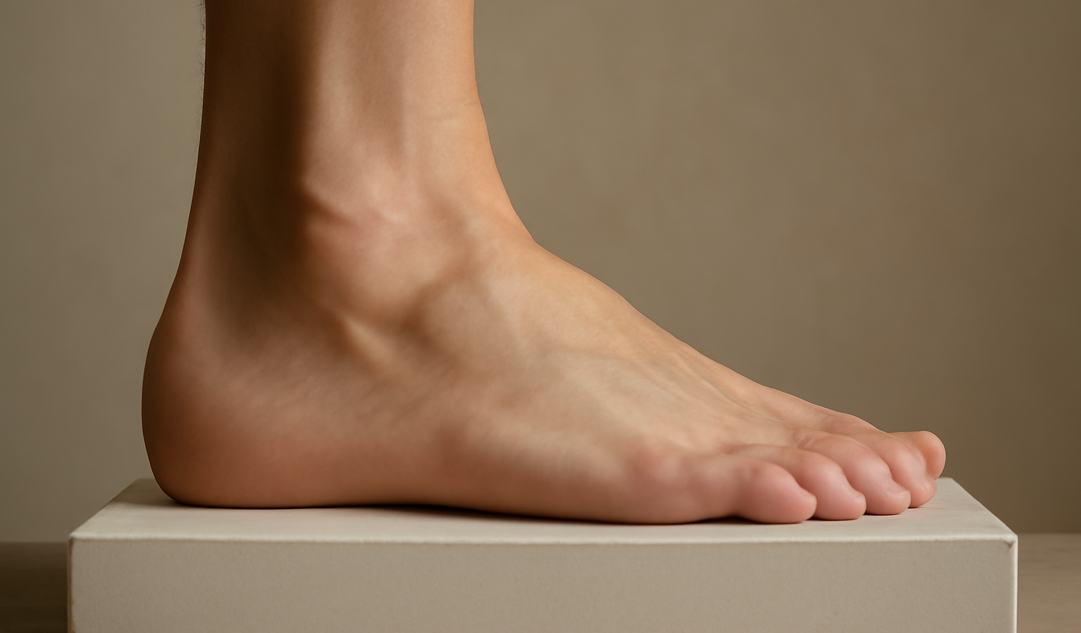 profil du pied montrant voute plantaire sur socle