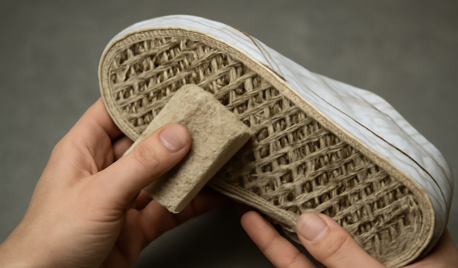 mains frottant semelle blanche sale
