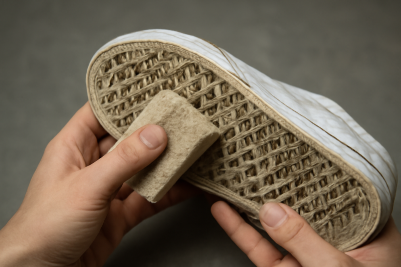 mains frottant semelle blanche sale