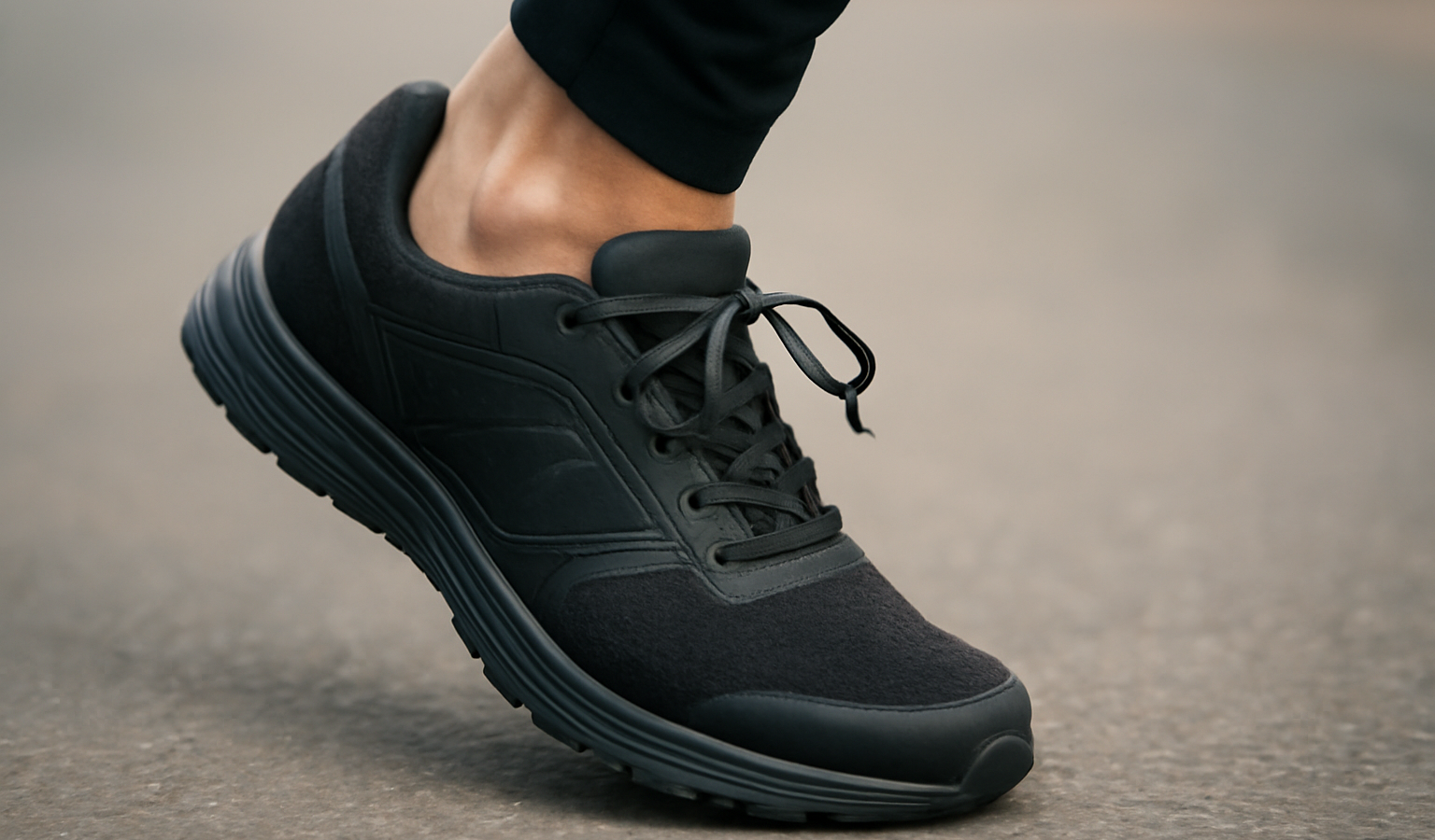pied en mouvement dans chaussure serrée