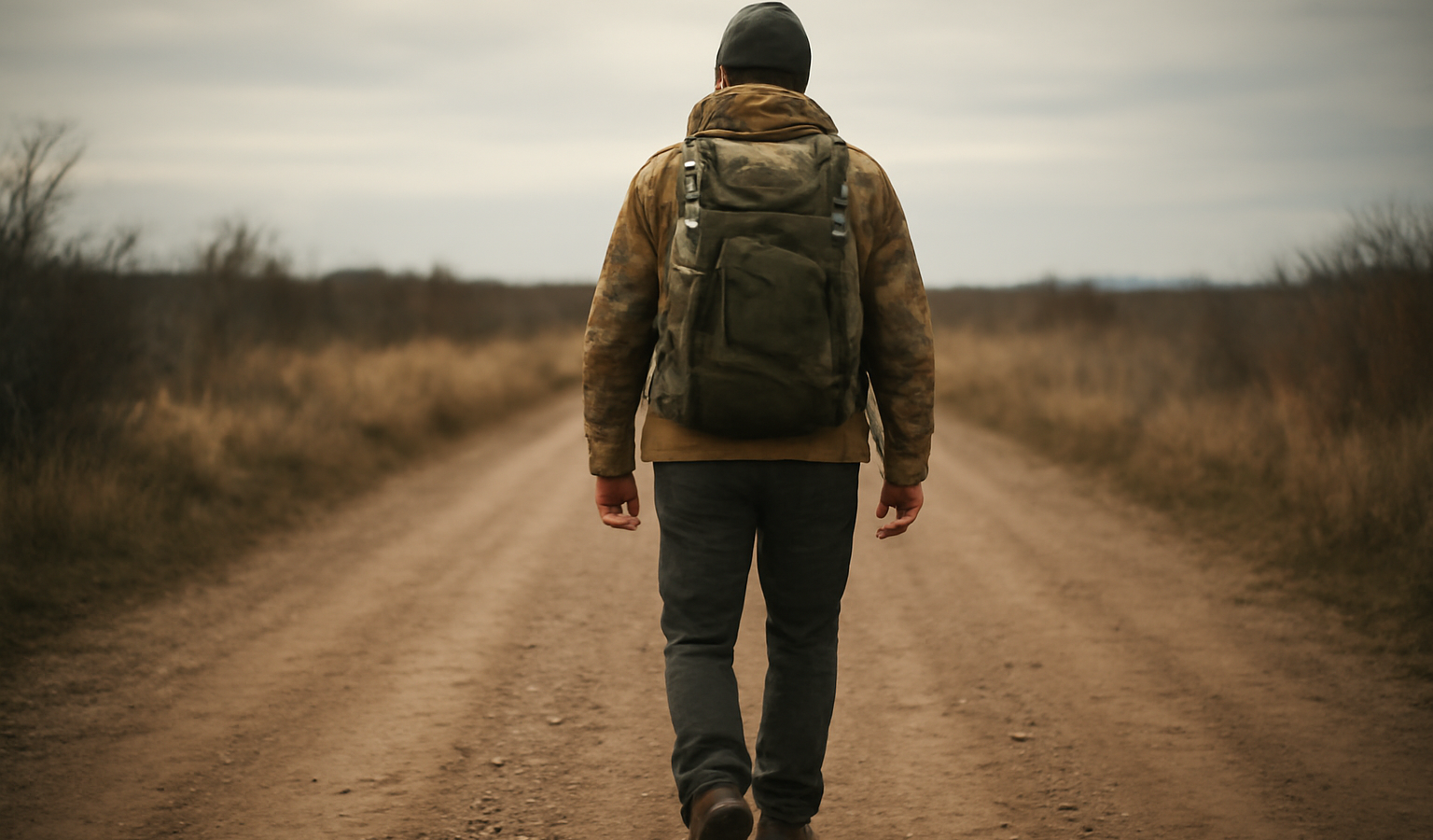 personne marchant longtemps avec sac à dos