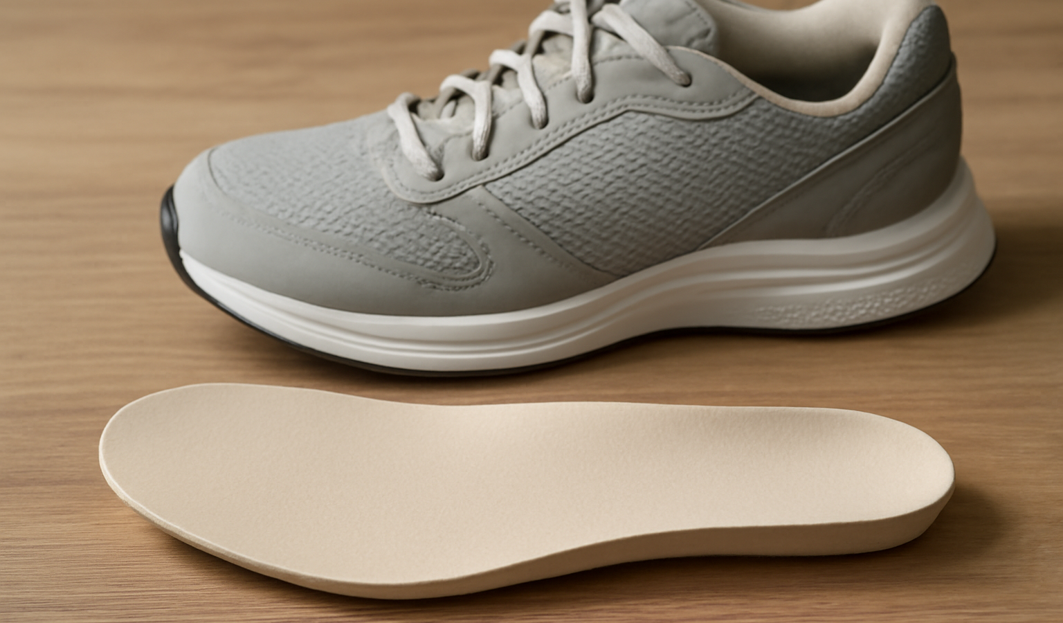semelle de soutien posée près d'une chaussure